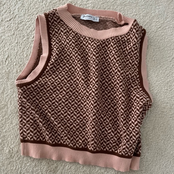 Stradivarius Cotton Knit Vest - Picture 1 of 5